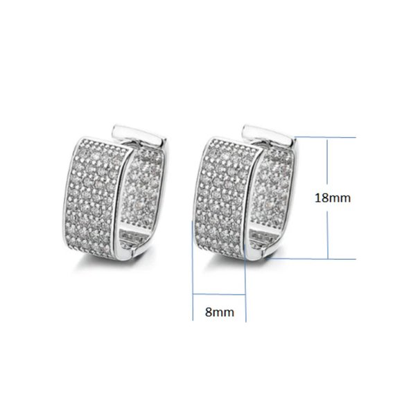 🍏50% OFF/3+...CZ U-shape Hoop Earrings - Picture 13 of 13